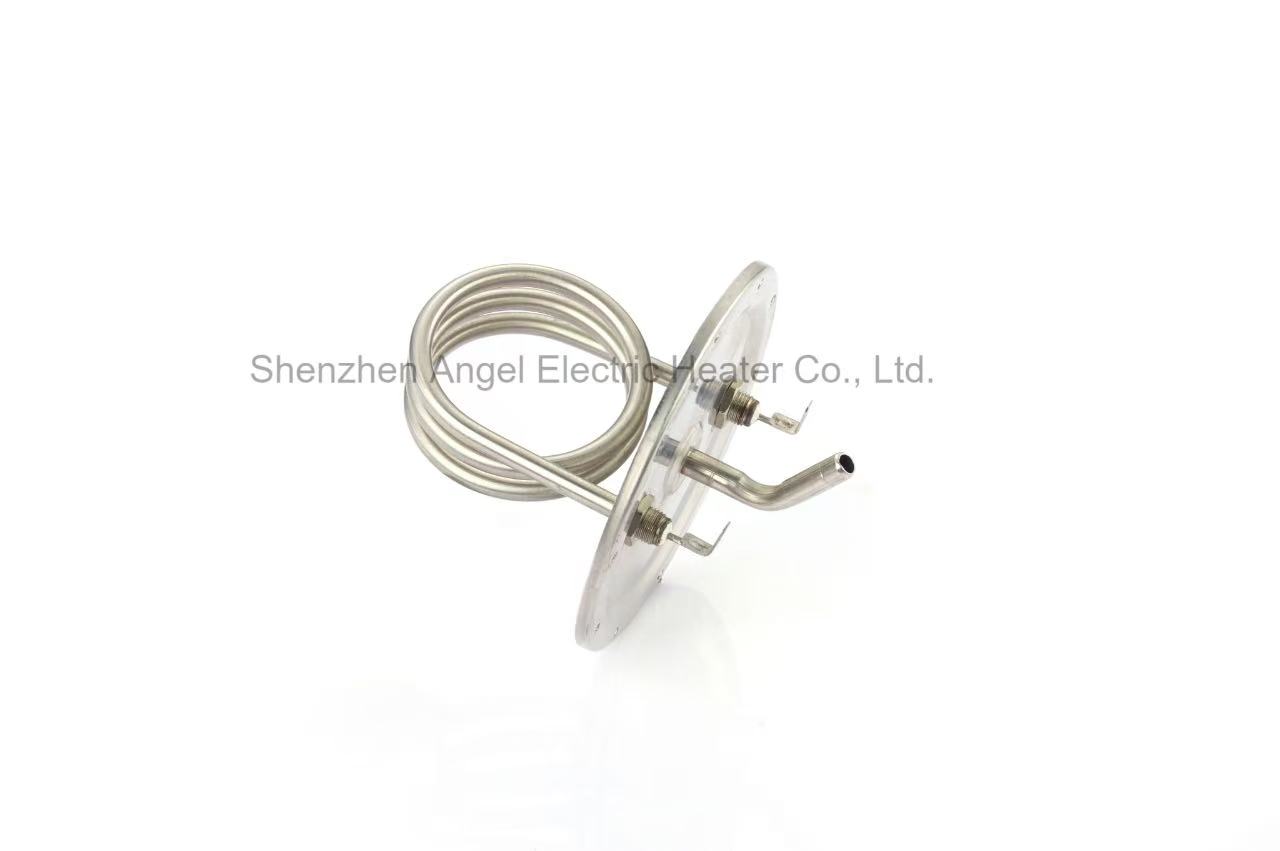 Stainless steel water dispenser heating tube with circular flange